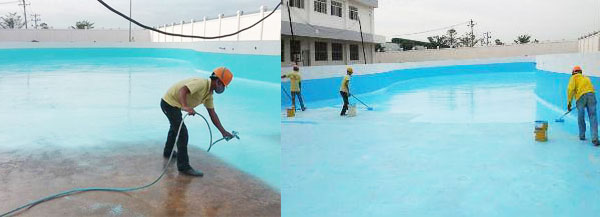 Thi công sơn epoxy chống thấm bể bơi